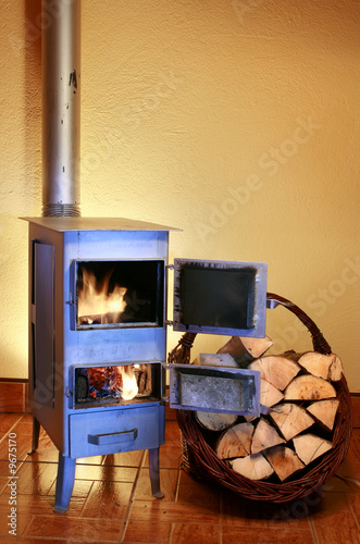 Photo: Old fashioned wood burning stove Old fashioned wood burning stove