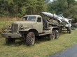 antiaircraft rocket on the old truck