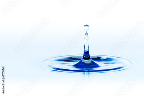 waterdrops isolated on blue background
