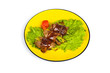 Beef rolls isolated on the white background