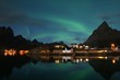 Polarlicht über Sakrisoy, Lofoten