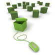 green box and mouse green box and mouse