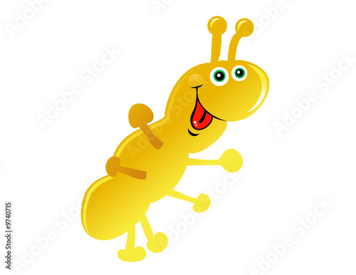 cute caterpillar cartoon. Yellow Cartoon Caterpillar