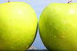 two wet apples in the sun two wet apples in the sun
