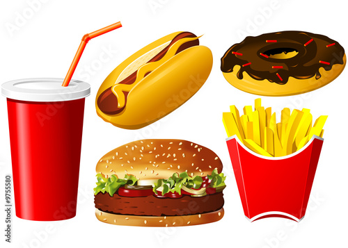 Fast Food Video on Fast Food Icon Set    Anna  9755580   Portfolio Ansehen