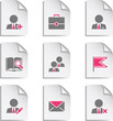 Gray document web icon, set 1