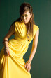 Beautiful asian woman in stylish dress