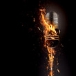 Fiery microphone