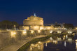 Italy Older Bridge and Castle Sant Angelo in Rome