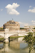 Italy Older Bridge and Castle Sant Angelo in Rome