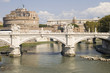 Italy Older Bridge and Castle Sant Angelo in Rome
