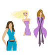 A set of vector people