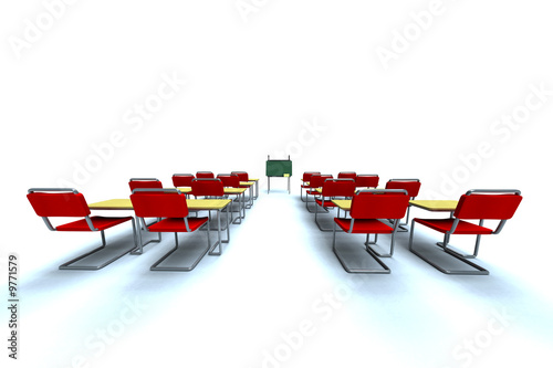 Illustration: Empty classroom isolated Empty classroom isolated