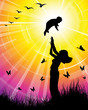 Family love - woman and her child