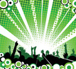 People at the concert - poster background