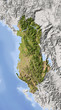 Albania. Shaded relief map, colored for vegetation.