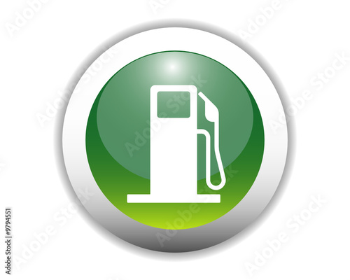 free gas pump icon. Glossy Fuel Station Icon