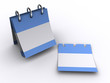 A blank calendar with a fallen page - 3d render