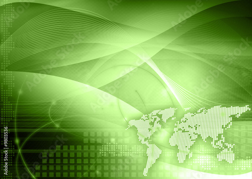 world map technology style