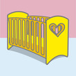 Vector: Lit de bébé Lit de bébé