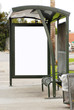blank bus station sign for advertising