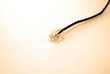 Black phone cable with connectors Black phone cable with connectors