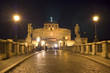 Italy Older Bridge and Castle Sant Angelo in Rome