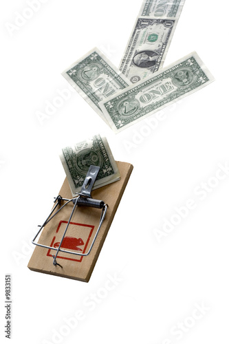 Photo: Directions to Money Rat Trap with US Dollar Note Directions to Money Rat Trap with US Dollar Note