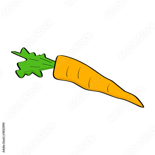 cartoon carrot with face. Cartoon carrot