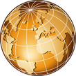Globo terrestre oro