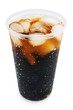 cola with ice cubes