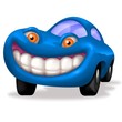 blue car