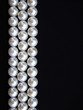 White Pearls on black background