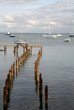 old pier in the sea