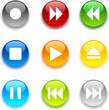Glossy buttons.