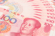 Closeup of china one hundred yuan bills