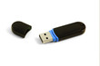 Black flash drive isolated on white Black flash drive isolated on white