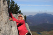 Senior Lady is climbing Senior Lady is climbing