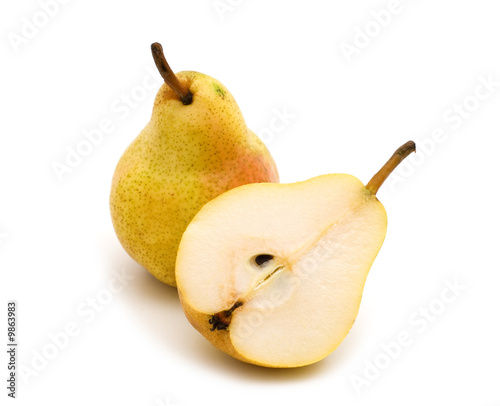 white background picture. pear on white background