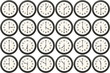 24 clock avery half hour isolated on white background 24 clock avery half hour isolated on white background