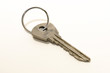 silver key isolated on white