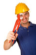 isolated young worker on white background isolated young worker on white background