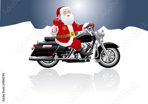 Papa Noel en moto