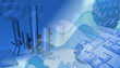 Statistik Blau mit Erdkugel Statistik Blau mit Erdkugel