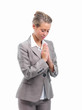 Closeup portrait of a young woman praying Closeup portrait of a young woman praying