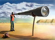 photographer using an unfeasibly long lens