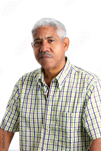 Photo: Senior Minority Man Set On A White Background Senior Minority Man Set On A White Background