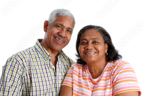 Senior Minority Couple Set On A White Background Senior Minority Couple Set On A White Background