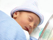 Photo: Sleeping baby on his first day Sleeping baby on his first day