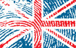 fingerprinted flag of United Kingdom